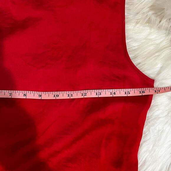 NEW Michael Kors Classic Flutter Draped Ruffle Crinkle Sleeveless Top Red 2 NWOT - Picture 16 of 16